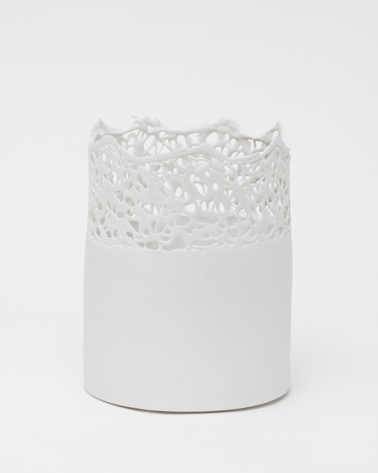 Spinn vase/hurricane H15cm, D11,5 cm biscuit porcelain
