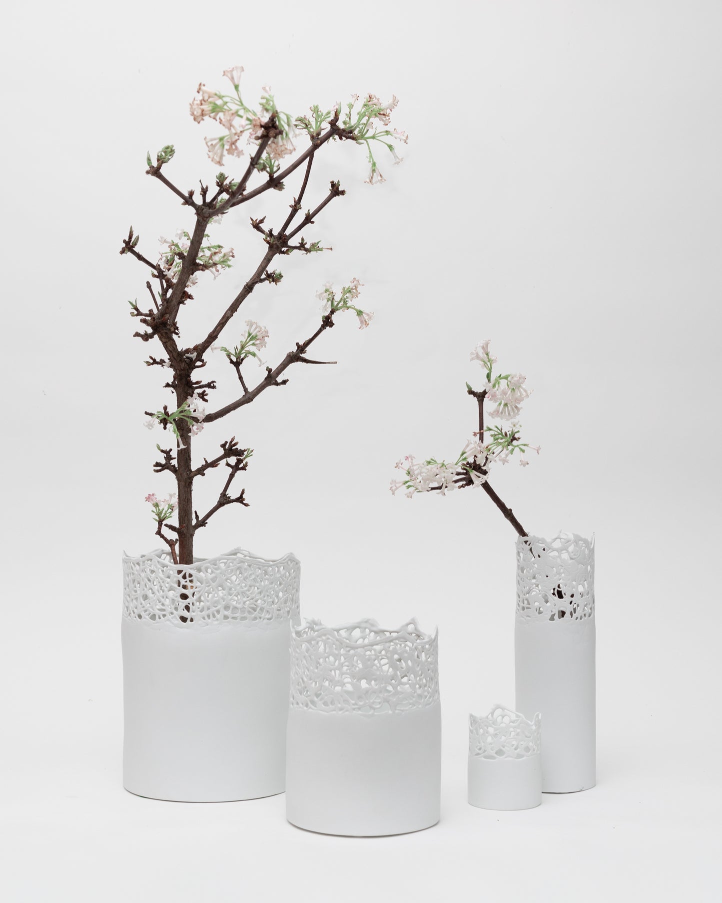 Spinn vase/hurricane H15cm, D11,5 cm biscuit porcelain