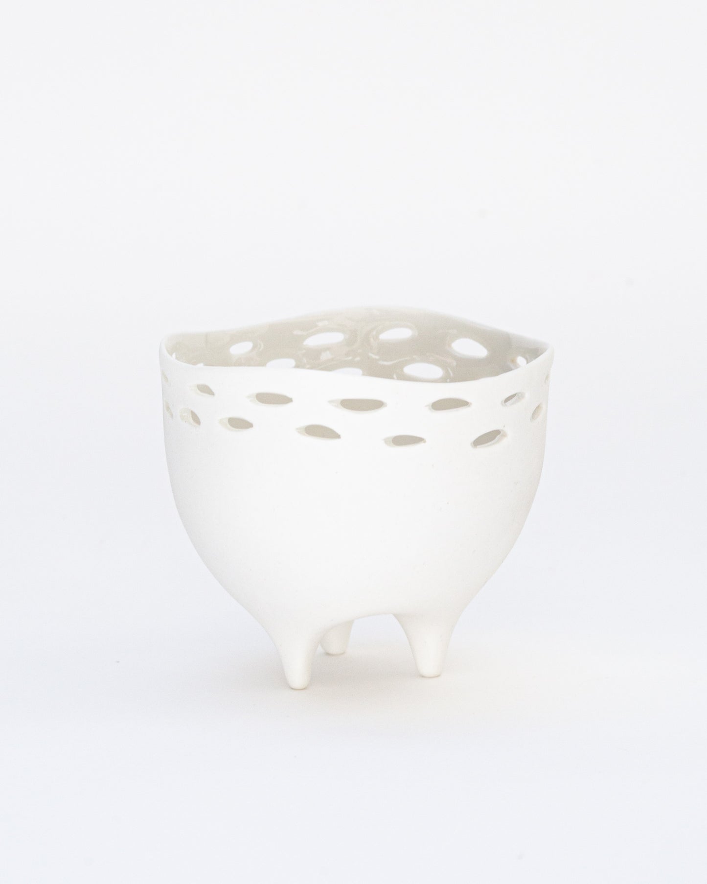 Laly votive biscuit porcelain D=6,5cm H=7cm